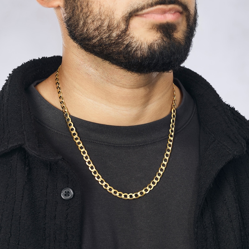 Main Image 3 of 9ct Yellow Gold 24" Curb Chain