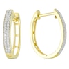 Thumbnail Image 1 of 9ct Yellow Gold 0.20ct Diamond Hoop Earrings