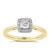 Thumbnail Image 0 of 9ct Gold 0.10ct Total Diamond Illusion Solitaire Ring