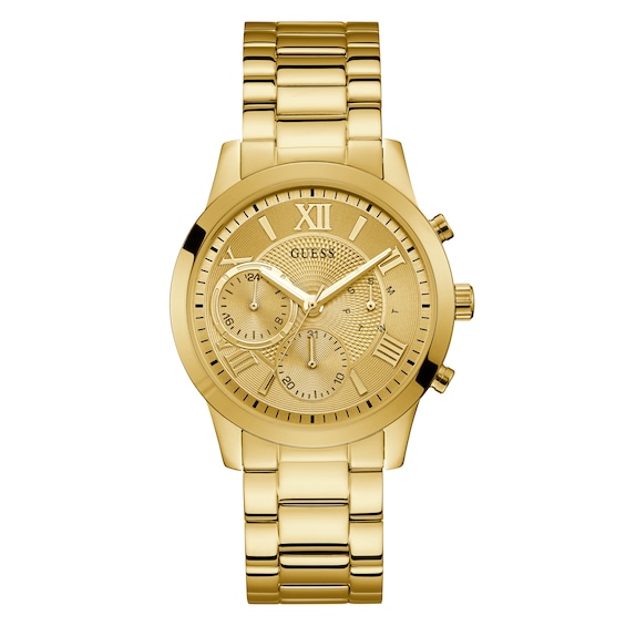 Guess Women's Chrono Dial Gold Tone Bracelet Watch