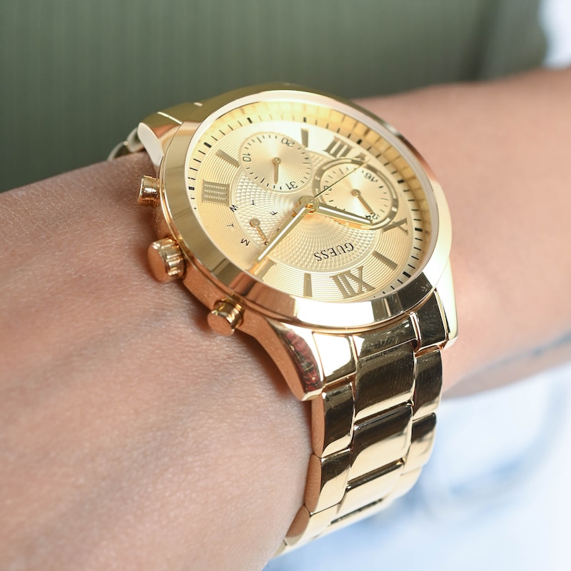 Main Image 7 of Guess Ladies' Chrono Dial Gold Tone Bracelet Watch