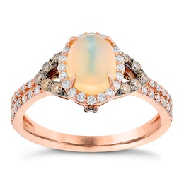 Le Vian 14ct Strawberry Gold 0.43ct Diamond & Opal Ring