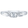 Thumbnail Image 2 of 9ct White Gold Diamond Illusion Solitaire Ring
