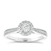 Thumbnail Image 0 of 9ct White Gold 0.25ct Total Diamond Solitaire Halo Ring