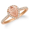 Thumbnail Image 0 of Le Vian 14ct Strawberry Gold Morganite & 0.29ct Diamond Ring