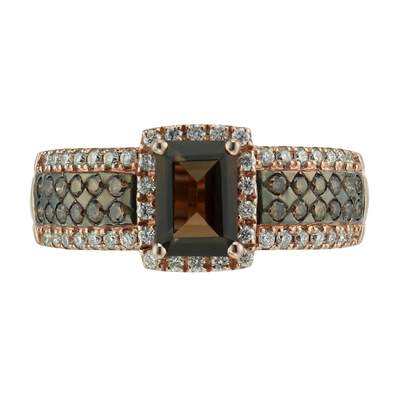 Main Image 1 of Le Vian 14ct Strawberry Gold 0.50ct Diamond & Quartz Ring