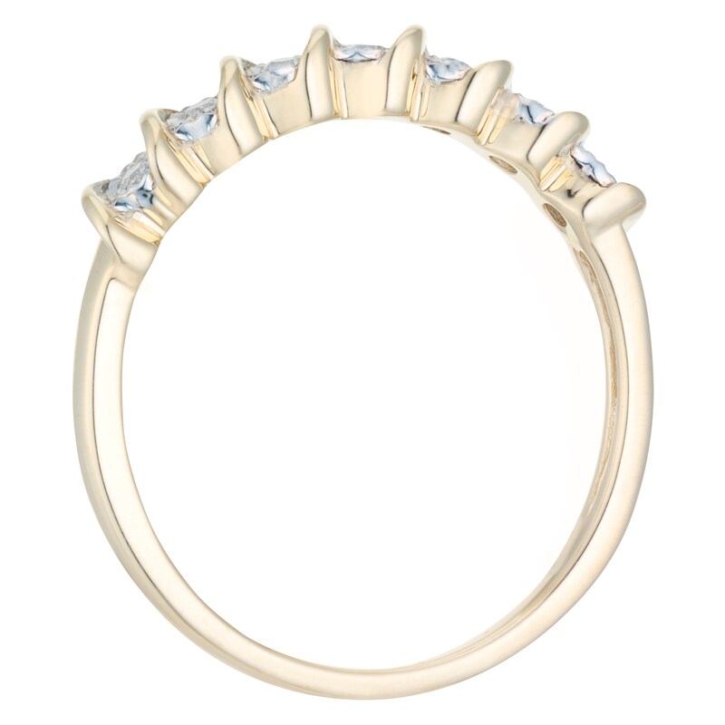 Main Image 2 of 9ct Yellow Gold Diamond Twist Eternity Ring