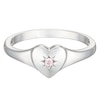 Thumbnail Image 0 of Children's Sterling Silver Cubic Zirconia Heart Ring Medium (Size H)