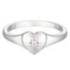 Thumbnail Image 1 of Children's Sterling Silver Cubic Zirconia Heart Ring Medium (Size H)