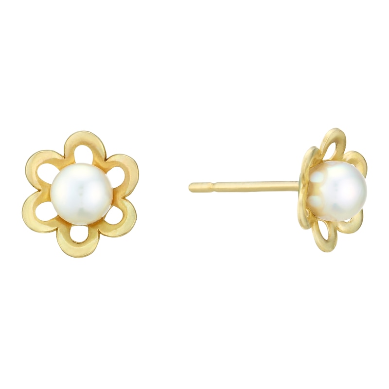 Pearl Flower Earrings 