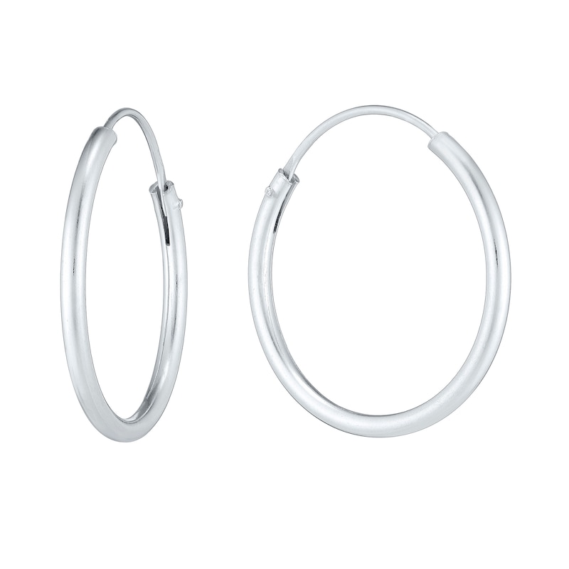 Main Image 1 of Sterling Silver 18mm Sleeper Earrings