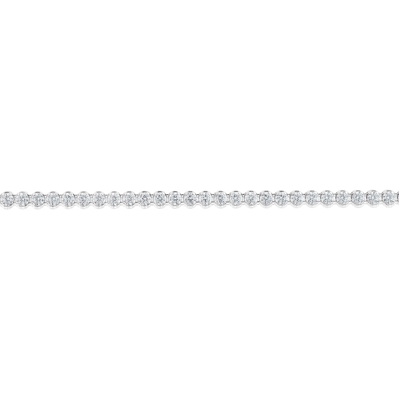 Main Image 2 of Sterling Silver Stone Set Tennis Bracelet