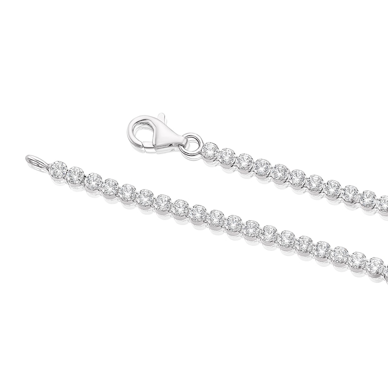 Main Image 3 of Sterling Silver Stone Set Tennis Bracelet