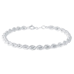 Sterling Silver 7.25" Rope Bracelet