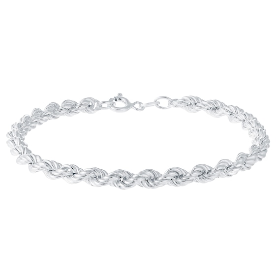 Sterling Silver 7.25 Rope Bracelet
