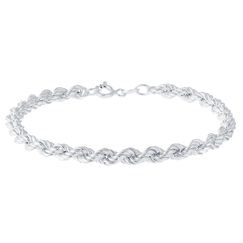 Main Image 1 of Sterling Silver 7.25" Rope Bracelet
