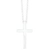 Thumbnail Image 1 of Sterling Silver 20" Belcher Chain & Polished Cross Pendant