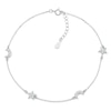 Thumbnail Image 0 of Sterling Silver Crystal Star & Moon Anklet