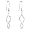 Thumbnail Image 1 of Sterling Silver Twisting Drop Earrings