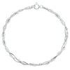 Thumbnail Image 0 of Sterling Silver Twisted Herringbone & Bead Bracelet