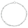 Thumbnail Image 1 of Sterling Silver Twisted Herringbone & Bead Bracelet