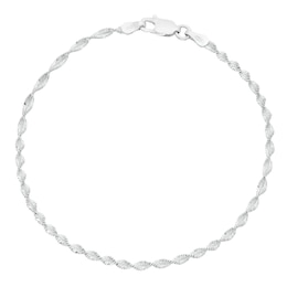 Sterling Silver Twisted Herringbone Bracelet