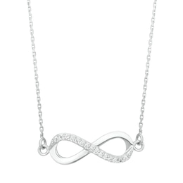 Sterling Silver Cubic Zirconia Infinity Pendant