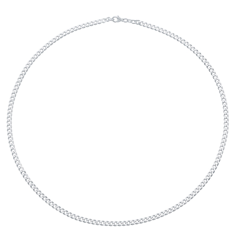Main Image 2 of Sterling Silver 24" 4mm Curb Chain