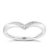 Thumbnail Image 0 of 9ct White Gold Diamond Wishbone Band