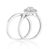 Thumbnail Image 2 of Perfect Fit 9ct White Gold 0.33ct Diamond Pear Bridal Set