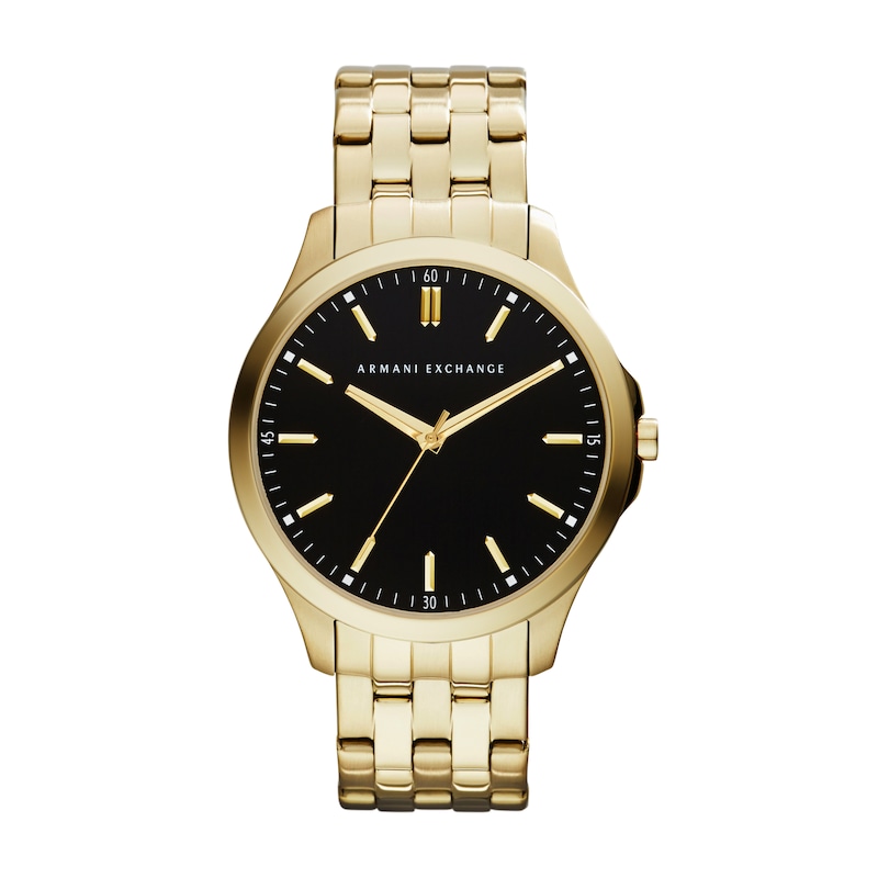 Main Image 1 of Armani Exchange Men's Black Dial Gold-Plated Bracelet Watch
