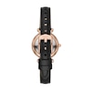 Thumbnail Image 1 of Fossil Ladies' Rose Gold Tone Black Leather Strap Watch