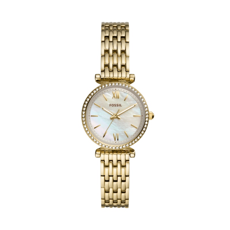 Main Image 1 of Fossil Ladies' Mother Of Pearl Dial Gold Tone Bracelet Watch