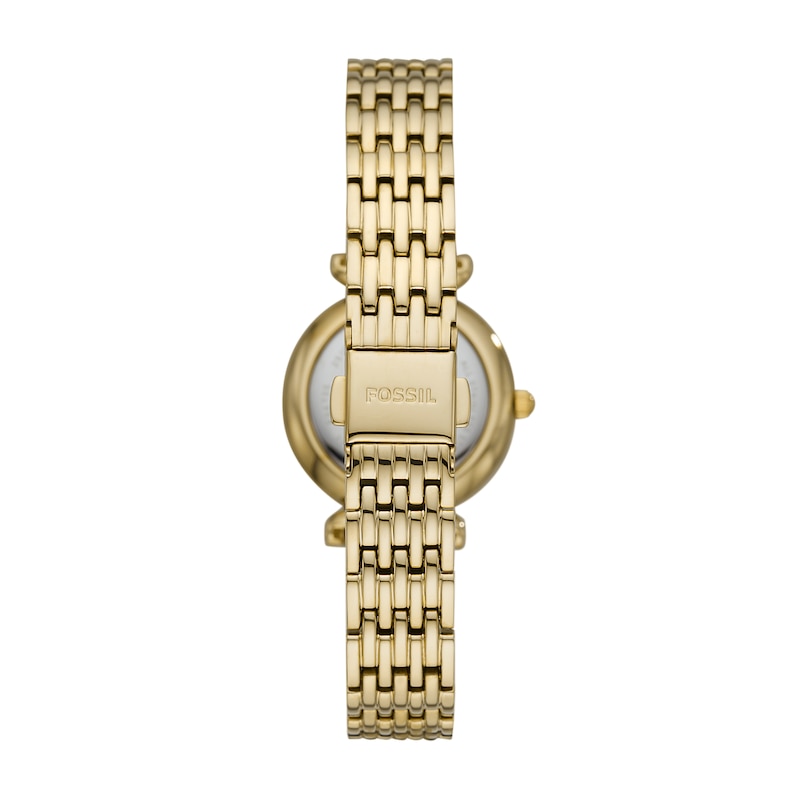 Fossil Ladies' Mother Of Pearl Dial Gold Tone Bracelet Watch