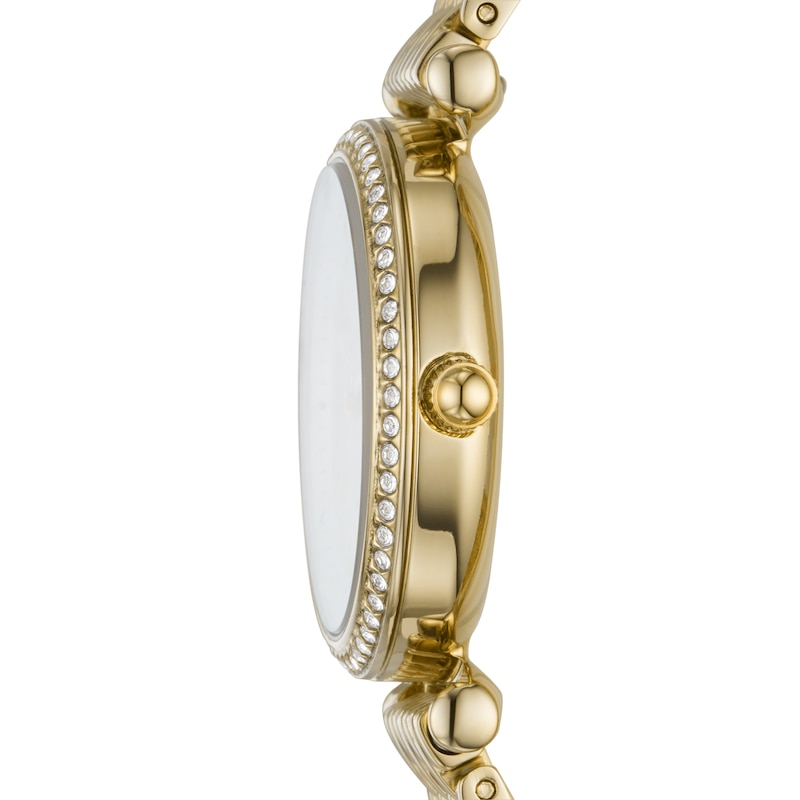 Fossil Ladies' Mother Of Pearl Dial Gold Tone Bracelet Watch