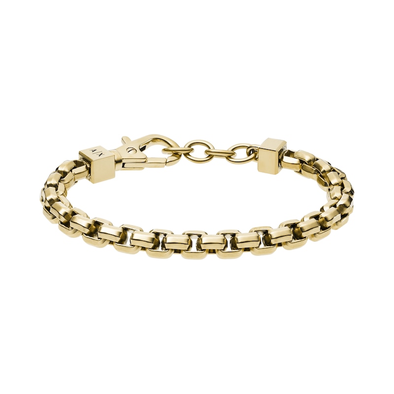 Armani Exchange Men's Gold Tone Belcher Bracelet
