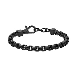 Armani Exchange Men's Black IP Belcher Bracelet