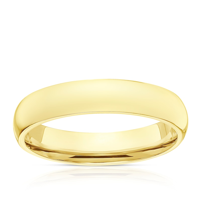 18ct Yellow Gold 4mm Super Heavy Court Ring