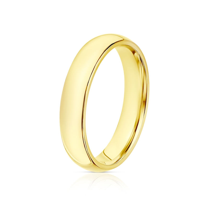 18ct Yellow Gold 4mm Super Heavy Court Ring