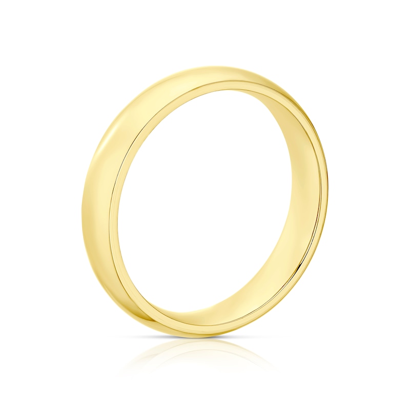 18ct Yellow Gold 4mm Super Heavy Court Ring
