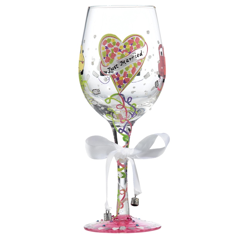 Main Image 1 of Lolita Just Married Standard Wedding Wine Glass