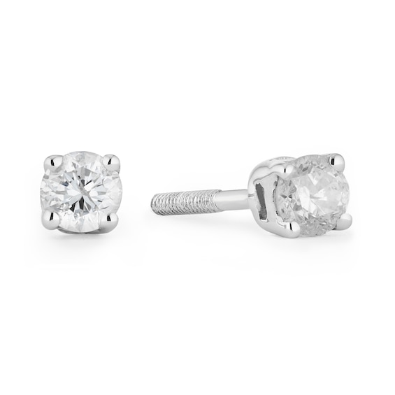 9ct White Gold and 0.15ct Diamond Stud Earrings