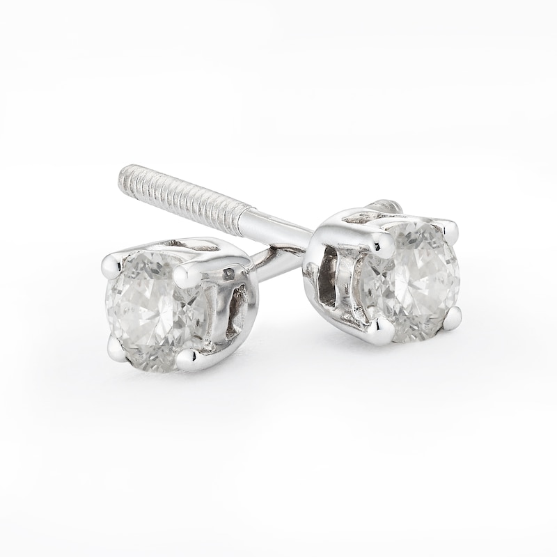 Main Image 2 of 9ct White Gold & 0.15ct Diamond Stud Earrings