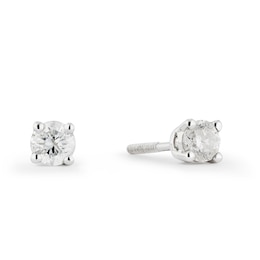 9ct White Gold 0.25ct Diamond Solitaire Stud Earrings