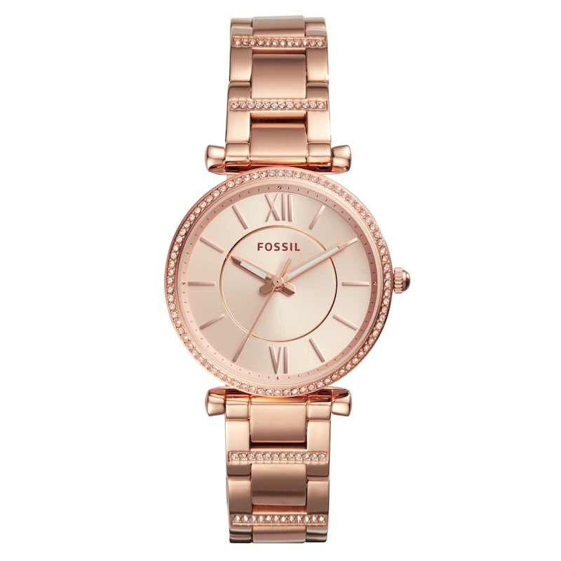 Fossil Ladies' Rose Gold Tone Bracelet Watch