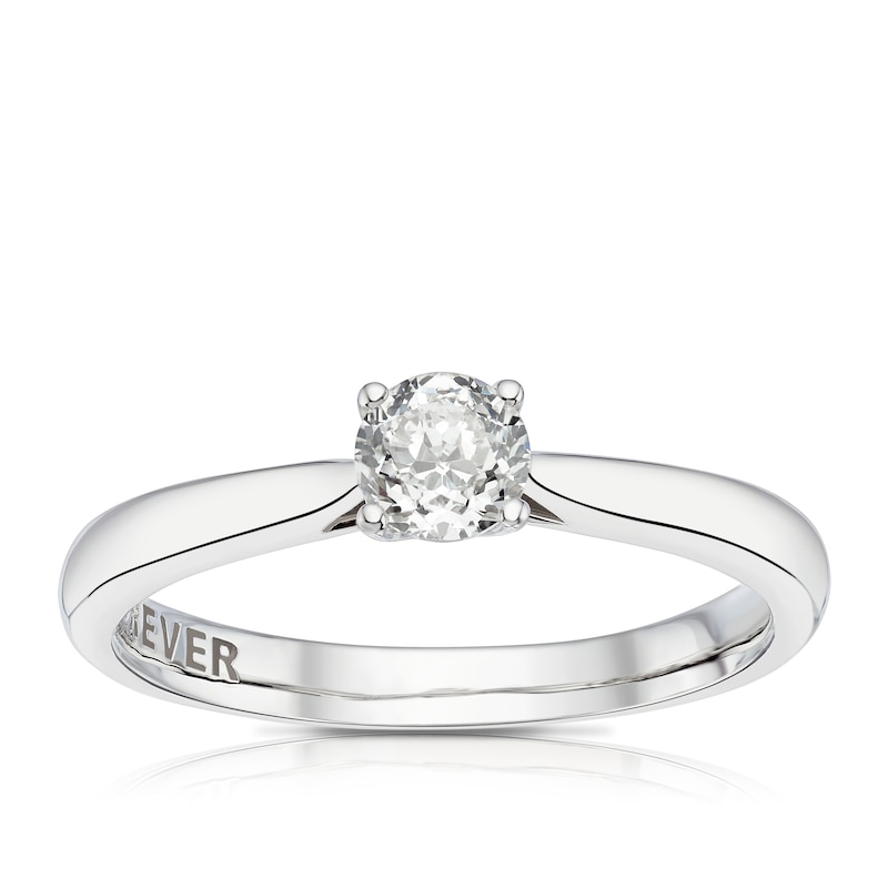 The Forever Diamond Platinum 0.33ct Solitare Ring