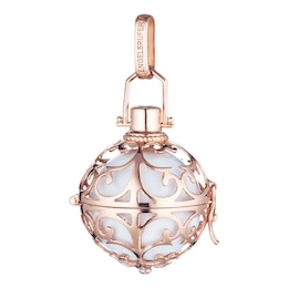 Angel Whisperer Medium Rose Gold White Chime Pendant