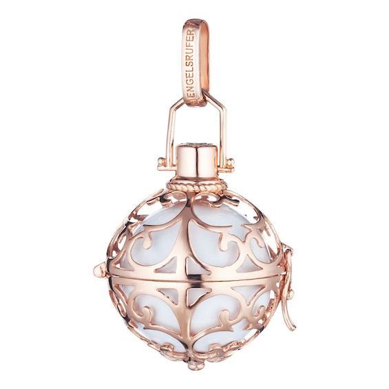 Angel Whisperer Small Rose Gold White Chime Pendant