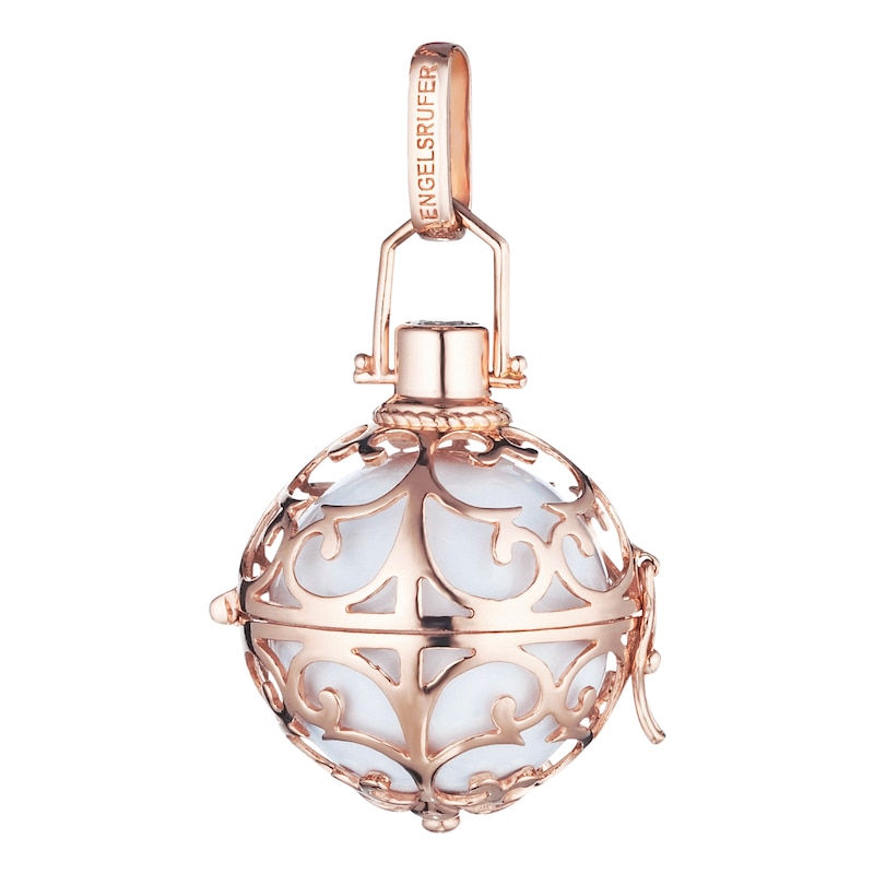 Main Image 1 of Angel Whisperer Small Rose Gold White Chime Pendant