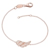 Thumbnail Image 1 of Angel Whisperer Rose Gold Angel Wing Bracelet